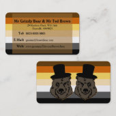 D'appel Bears on Bear Drapeau Gay Grooms Carte de contact (Devant / Derrière)