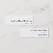 D'appel Blanc de noir d'année de classe de carte (Devant / Derrière)