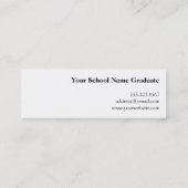 D'appel Blanc de noir d'année de classe de carte (Dos)