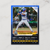 D'appel Bleu Baseball - Carte de commerce Photo Logo de ba (Devant)