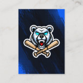 D'appel Bleu Baseball - Carte de commerce Photo Logo de ba (Dos)