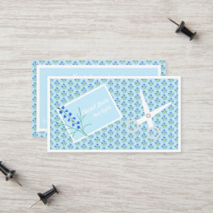 D'appel Blue Crocuses Carte de visite de la liste de cheve