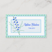 D'appel Bluebells et Blue Crocuses Pastel Carte de visite (Devant)
