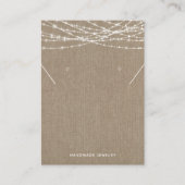 D'appel Burlap Lights Collier Boucles d'oreilles Carte d'a (Devant)