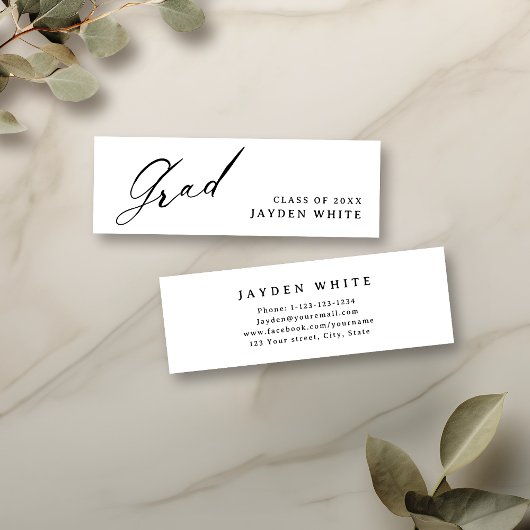 D'appel Calligraphie moderne Carte de nom simple