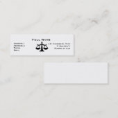 D'appel Carte 1 de profil d'étudiant en droit (Devant / Derrière)