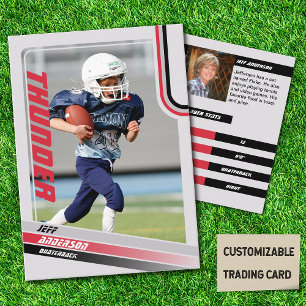 D'appel Carte à collectionner de football américain rouge 