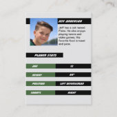 D'appel Carte à collectionner de hockey sur glace verte (Dos)