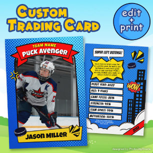 D'appel Carte à collectionner personnalisée de hockey sur 