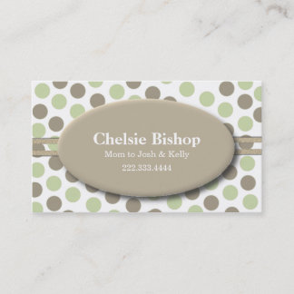 D'appel Carte à la mode de maman de point de polka de vert