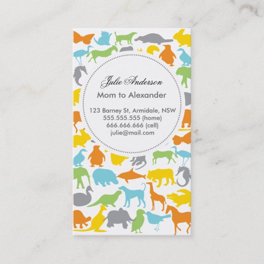 D'appel Carte animale faite sur commande de maman (Devant)