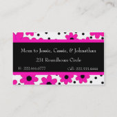 D'appel Carte assez rose et noire de maman de fleurs (Dos)