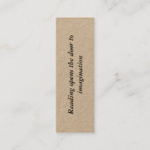 D'appel Carte Book Mark - Je lis ce livre (Dos)