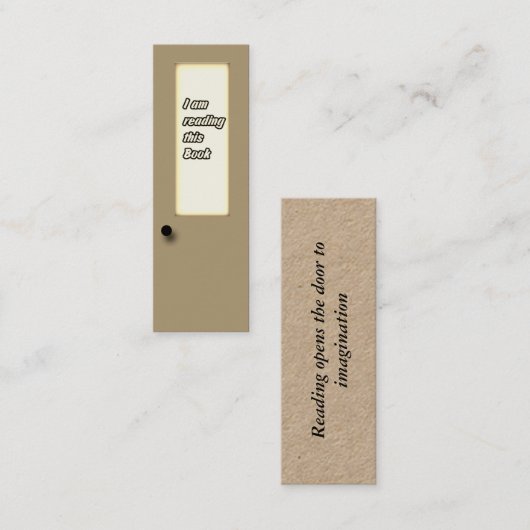 D'appel Carte Book Mark - Je lis ce livre (Devant / Derrière)