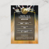 D'appel Carte Bowling personnalisée, Carte Bowler moderne (Dos)