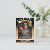 D'appel Carte Bowling personnalisée, Carte Bowler moderne (Debout devant)