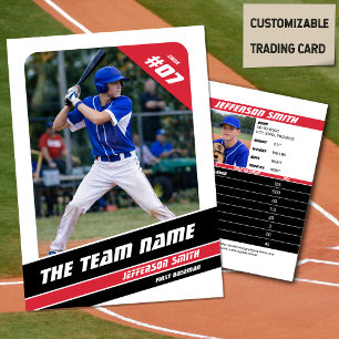 D'appel Carte Cadeau Équipe de Baseball Rouge Blanc
