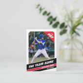 D'appel Carte Cadeau Équipe de Baseball Rouge Blanc (Debout devant)