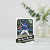 D'appel Carte Cadeau Équipe de Baseball Verte Blanche (Debout devant)