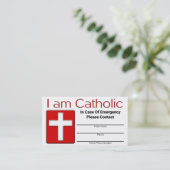 D'appel Carte catholique de contact de secours (Debout devant)