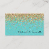 D'appel Carte chic moderne de maman d'or et de turquoise (Dos)