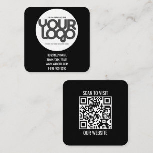 D'appel Carte d'affaires moderne noire personnalisable ave