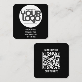 D'appel Carte d'affaires moderne noire personnalisable ave