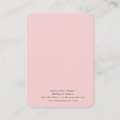 D'appel Carte d'affichage à oreille à la main rose florale (Dos)