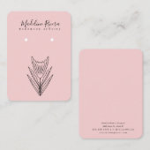 D'appel Carte d'affichage à oreille à la main rose florale (Devant / Derrière)