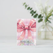 D'appel Carte d'affichage Coquette rose de Noël (Debout devant)