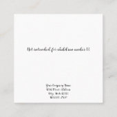 D'appel Carte d'affichage de l'oreille du cadre fleuri du  (Dos)