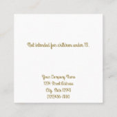 D'appel Carte d'affichage d'oreille en couronne "or" Art d (Dos)