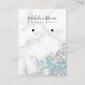 D'appel Carte d'affichage Holographique en marbre blanc (Devant)