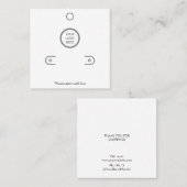 D'appel Carte d'affichage minimale à oreilles blanches pou (Devant / Derrière)