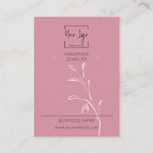 D'appel Carte d'affichage pour bijoux QR en feuille rose c