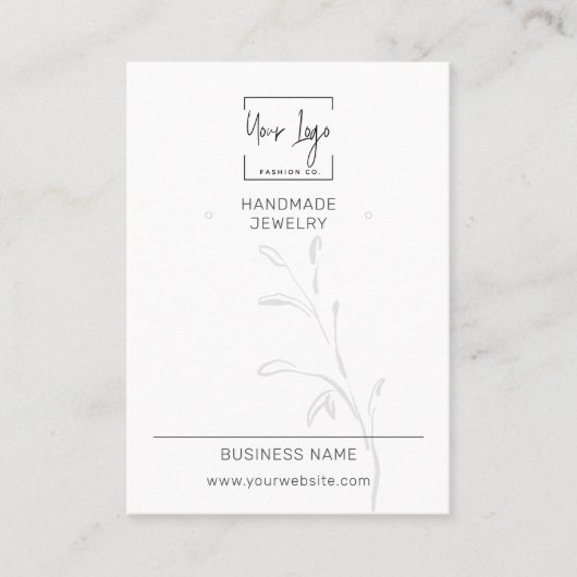 D'appel Carte d'affichage pour les bijoux QR sociaux minim (Devant)