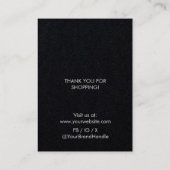 D'appel Carte d'affichage Premium Noir à deux rangées (Dos)