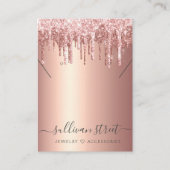 D'appel Carte d'affichage rose Parties scintillant or orei (Devant)