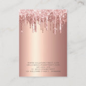 D'appel Carte d'affichage rose Parties scintillant or orei (Dos)