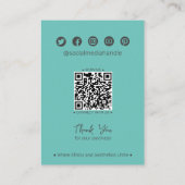 D'appel Carte d'affichage turquoise pour la fermeture à ch (Dos)