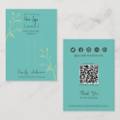D'appel Carte d'affichage turquoise pour la fermeture à ch (Devant / Derrière)