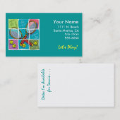 D'appel Carte de "affaires" de tennis (Devant / Derrière)