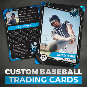 D'appel Carte de baseball à collectionner Blue & Black Pro