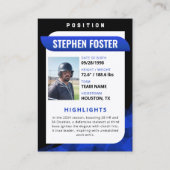D'appel Carte de baseball à échanger de joueur de baseball (Dos)