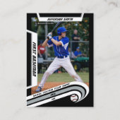 D'appel Carte de Baseball Argent Noir Animée (Devant)