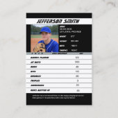 D'appel Carte de Baseball Argent Noir Animée (Dos)