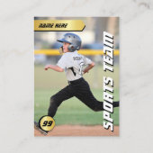 D'appel Carte de baseball de statistiques Shield de baseba (Dos)