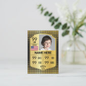 D'appel Carte de baseball de statistiques Shield de baseba (Debout devant)