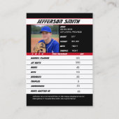 D'appel Carte de Baseball Échangeant Rouge Noir (Dos)