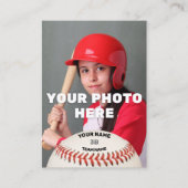 D'appel Carte de baseball Grey Back - Statistiques personn (Devant)